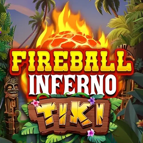 Fireball Inferno Tiki slot logo by NetEnt at Instant Casino