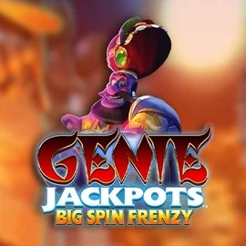 Genie Jackpots: Big Spin Frenzy slot logo by Blueprint Gaming at Instant Casino