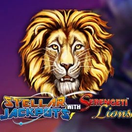 Official Jackpots logo: Stellar Jackpots with Serengeti Lions by Lightning Box Game at Instant Casino